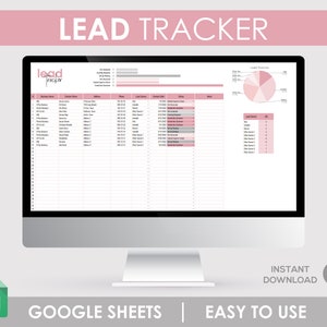 Lead Tracker, Lead Spreadsheet, Tracking Spreadsheet, Sales Tracker, Sales Lead, Business Template, Lead Generation, Contact List, Customer