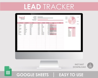 Lead Tracker, Lead Spreadsheet, Tracking Spreadsheet, Sales Tracker, Sales Lead, Business Template, Lead Generation, Contact List, Customer
