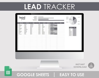 Lead Tracker Google Sheets Template, Small Business (Digital Download)