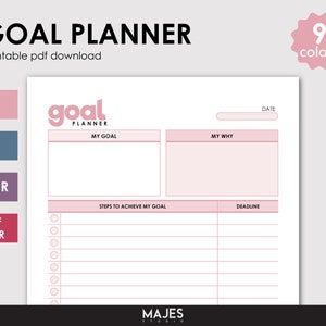 Goal Setting, Goal Planner, Goodnotes Planner, Undated Planner, Digital Life Planner, Digital Planner, Goodnotes Template, Ipad Planner