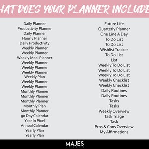 Planner Includes Weekly Planner, Instant Download, Digital Download, Planner Bundle ...