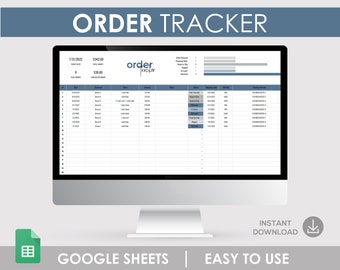 Order Tracker Google Sheet: Sales Tracking Tool, Business Organizer, eCommerce Helper, Shipment Tracking