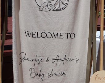 Editable linen sign template