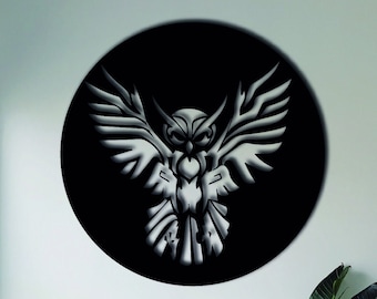 Owl SVG Wall art, Birds SVG, Owl cut file, Owl clipart, Owl svg files for silhouette, Owl files for cricut, Owl dxf, svg. laser cut file