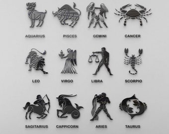 Astrologie Bundle SVG DXF, Tiere geschnitten Datei für Laser dxf für Plasma, Astrologie cnc Datei Wanddekor, svg für Cricut