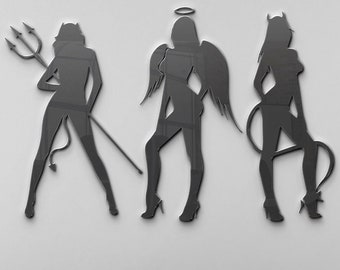 Devil girl Bundle SVG cutting files for Cricut and Silhouette Cameo - Devil girl png clipart - Devil girl dxf vector files