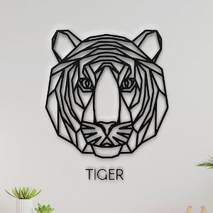 Tiger wall art svg,dxf, EPS,AI and PDF files.plasma cut file,wall art dxf,laser cut files, Metal wall art, Glowforge files,Tiger panel svg