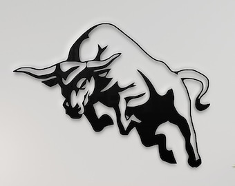 Bull Cut Svg, Dxf File, Laser Cut Dxf, AI, Eps, Cdr, Png, Svg, Dxf File, Plasma Cut File, Bull Silhouette Svg, Cut Dxf, Metal wall art.