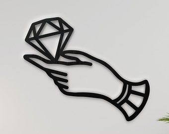 Diamond SVG file for Cricut and Silhouette, Diamond hand cut SVG file, Diamond outline, Diamond DXF, Diamond Clipart. Laser cut file. Cut.