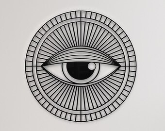 All Seeing Eye SVG Cricut Cut Files, Eye Mandala Shirt Design, metal wall art, home decor Spiritual Religious Symbol [svg dxf png eps pdf]