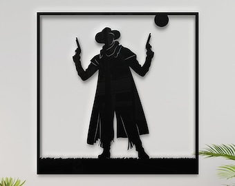 Art mural métal cow-boy, fichiers découpés au laser SVG DXF, décoration d'art mural maison, vecteur de cow-boy, art déco, Cricut, art mural, fichier découpé au laser, eps.