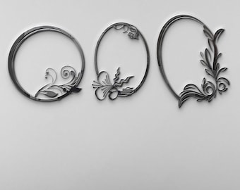 Decorative Oval frame svg circle frame frame svg bundle oval frame Mirror frame svg cut file cricut silhouette
