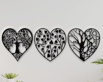 Tree heart svg Tree art Heart wall decor Heart art Bundle Tree branches svg,Love svg Tree roots svg cnc files for laser laser cut files