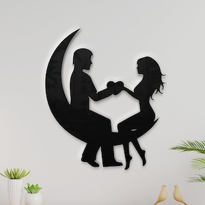 SVG-DXF - Love Word Heart - Love - Heart - Moon- Dear - Love Decal - Love Design - Love Heart - Love Wordart - Love Tattoo - Wedding icon