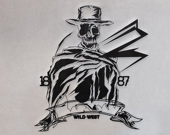 Pacote Cowboy SVG DXF, arquivo de corte ocidental para laser, dxf para plasma, arquivo cnc, decoração de parede, svg para Cricut, decalque de silhueta, design de oeste selvagem