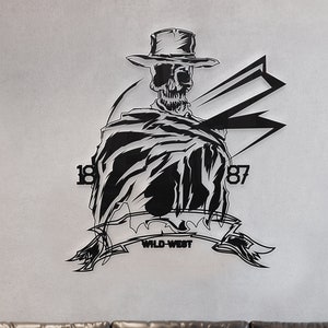 Cowboy SVG DXF Bundle, western cut file for laser, dxf for plasma, cnc file, wall decor, svg for Cricut, Silhouette decal, wild west design