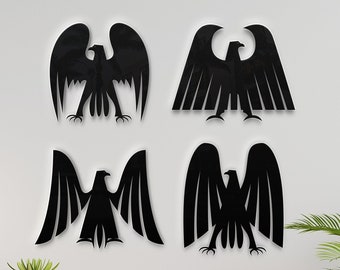 Cuervo svg cuervos eps cuervo clipart cuervo silueta cuervo clip art cuervo diseño cuervo dxf archivo metal pared arte corte láser archivo pájaro cuervo svg