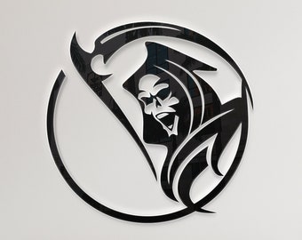 Grim Reaper Dxf File. Wall decoration Svg File. Laser cut files