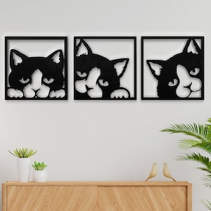 Süße Katzen SVG / Metallwand Kunst/Haus Dekor Sofort Download / druckbare Vektor-ClipArt / Laser geschnitten Datei / Dxf, Ai, Eps, SVG.