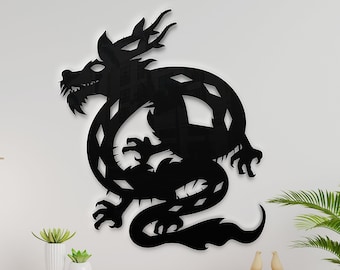 Dragon Svg, Dxf, Png, Dragon Metal wall art, Dragon Wall Art, Dragon Decal, Cool Dragon, Wall Decor, Digital File, Cricut, Stencil Laser cut