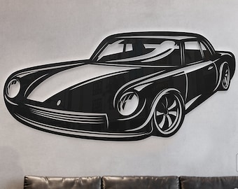 Car wall decor cut files CNC laser cut plasma Glowforge vector files Dxf CDR Pdf Svg AI  metal art