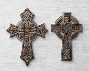 CROSS Bundle Dxf File. Wall decoration Svg File. Laser cut files
