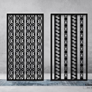 Ornamental Art Panels. Pattern Decorative Panels dxf, cdr. Interior partitions. Plasma cut. Room divider. Laser cut. Curtain between rooms.