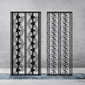 Ornamental Art panels. Pattern Decorative Panels dxf, cdr. Interior partitions. Plasma cut. Room divider. Laser cut. Curtain between rooms.
