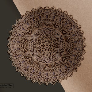 Multi-Layer Wall Art, Mandala 3D Decor, 3 Layered Multi-layer Mandala Laser Cut, Rustic Home Wood Wall Art, Laser Cut Arts and Crafts