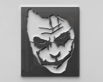 Joker DXF File. Wall Decoration Svg File. Home decor, children's room, Wall decor Gift frame, Metal wall art, Laser cut file