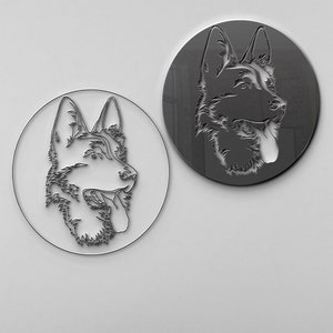 Archivos vectoriales svg de cabeza de perro, silueta Digital Dog dxf, diseño de camiseta Cricut, imágenes prediseñadas eps de animales salvajes, archivos de descarga instantánea de perro.