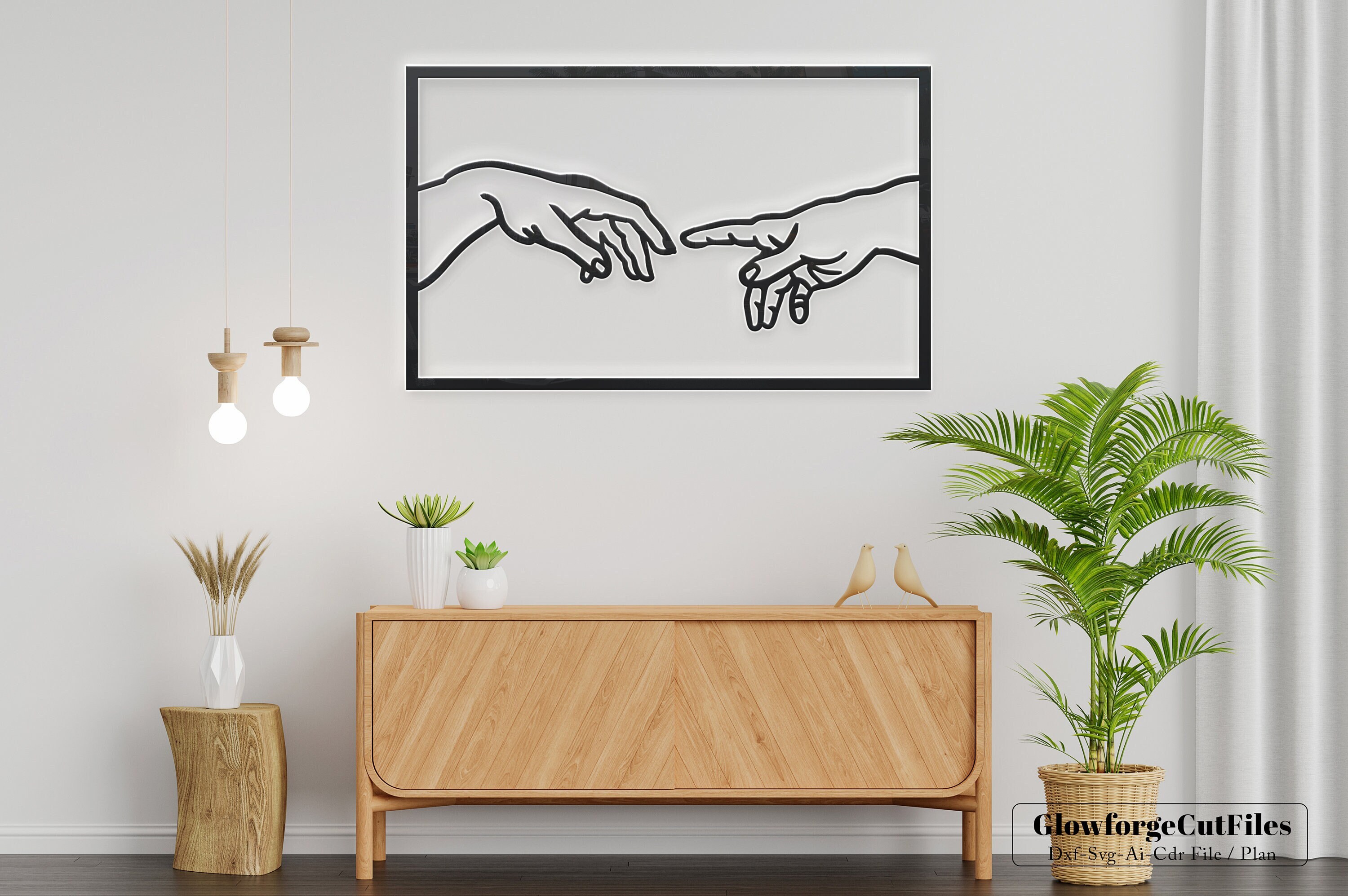 Hands of God Cool Woman Line Art Svg Dxf.home Wall Art - Etsy