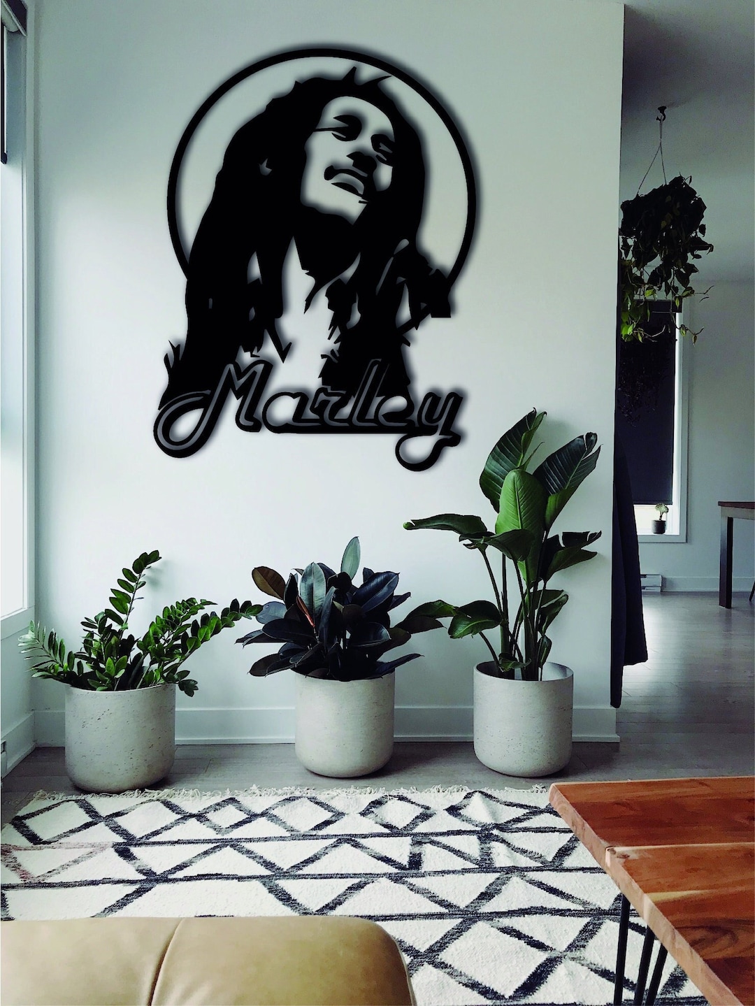 BOB MARLEY Silhouette Svg, Metal Wall Art, Home Decor. ONE Love