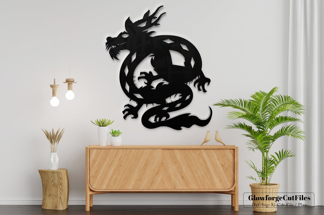 Dragon Svg, Dxf, Png, Dragon Metal Wall Art, Dragon Wall Art, Dragon