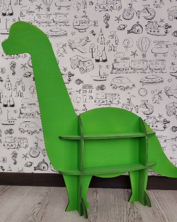Wood Dinosaur Shelf Dino Loving Kids Decor 10mm Plan CNC Etsy