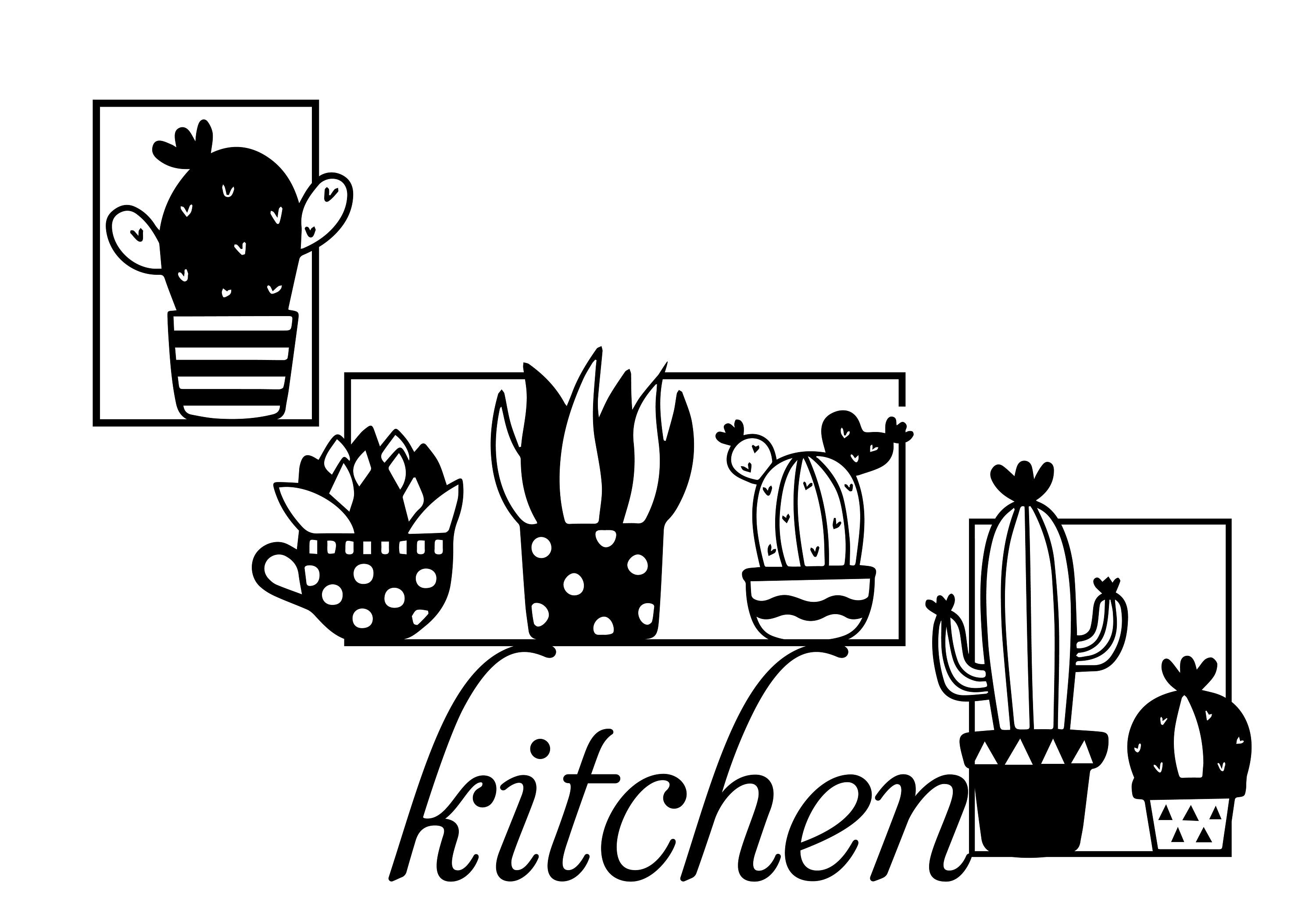 Kitchen DXF File. Wall Decoration DXF File. Laser Cut File Etsy