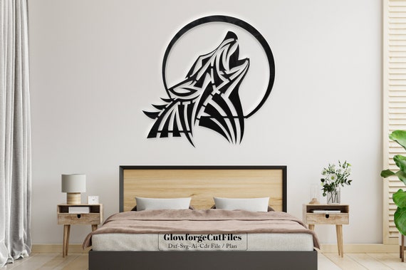 Wolf Dxf File. Wall Decoration Svg File. Laser Cut Files. - Etsy