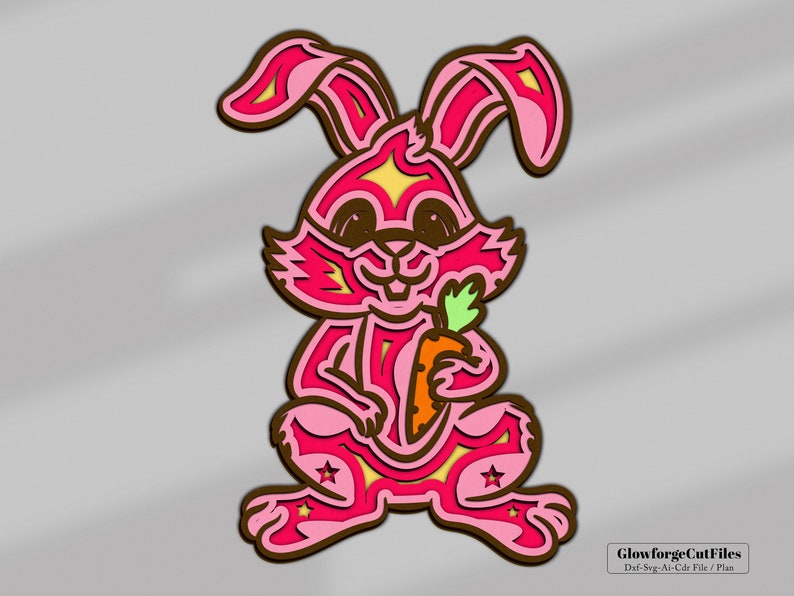 Rabbit Svg Rabbit Silhouette Rabbit Multilayer Svg - Etsy