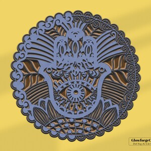 3D Mandala svg-bestanden, meerlagig paneel voor lasersnijden, SVG-bestanden, kunst aan de muur, interieur. DXF-sjablonen voor CNC-router
