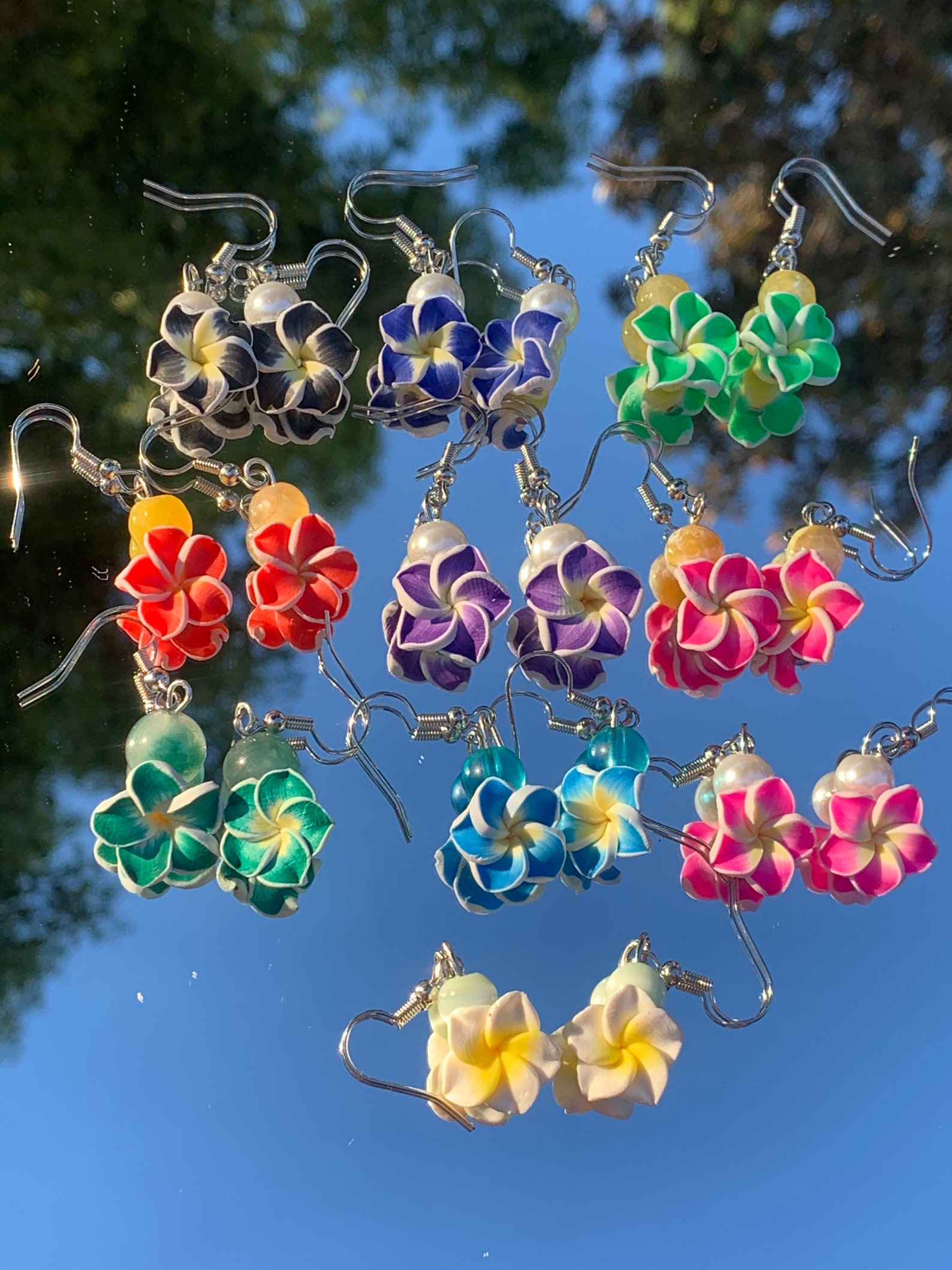 Plumeria Flower Earrings Etsy