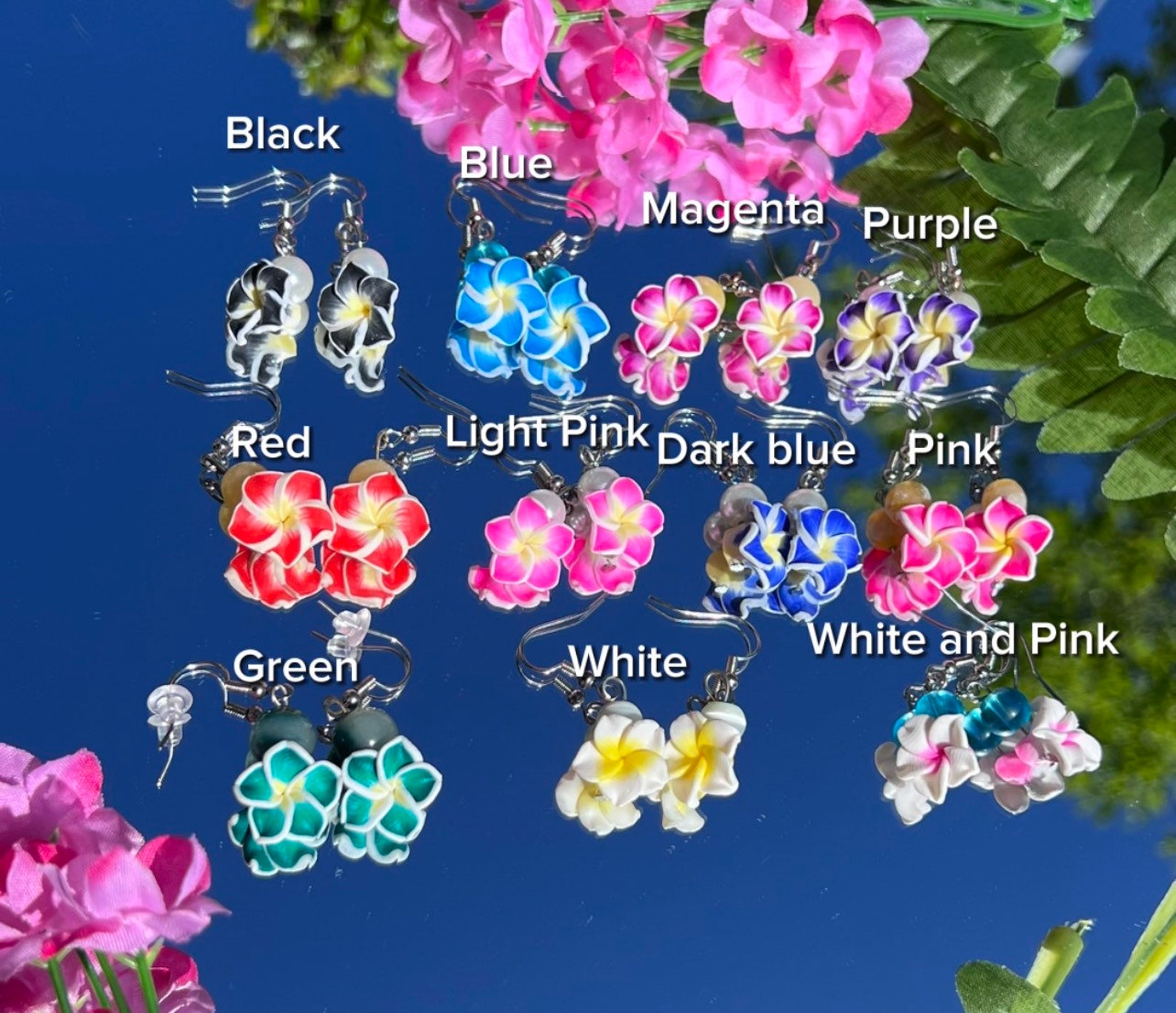 Plumeria Flower Earrings Etsy