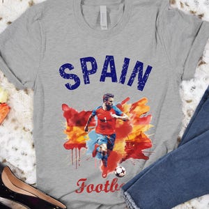 Vintage artistiek Spanje voetbalshirt T-shirt en sweatshirt Spanje nationale team wedstrijddag voetbalfanshirt sportfan voetbalfan cadeau