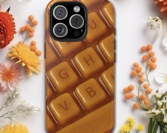 Sweet Honey Bee Keyboard Tough Phone Case iPhone & Samsung Whimsical Yummy Gift for Her Phone Charm Unique Alternative Art for Food Lover