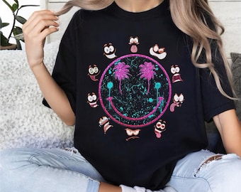 T-Shirt & Sweatshirt Smiley Face Streetwear Funny Gift Grunge Graphic Tee Aesthetic Vaporwave Shirt Cool Retro Smiley Faces Urban Outfit