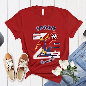 T-Shirt & Sweatshirt Spain Gen Z Vintage Soccer Jersey Coach Gift Football Game Day Gift for Soccer Mom Spanish Sport Fan Shirt Gift for Her