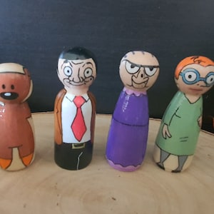 Mr Bean peg doll set