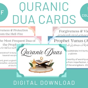 Quranic Dua Flashcards Islamic Cards Hajj and Umrah Preparations Muslim Prayer Umrah Guide Islamic Learning Tools Religious Study Aids Quran