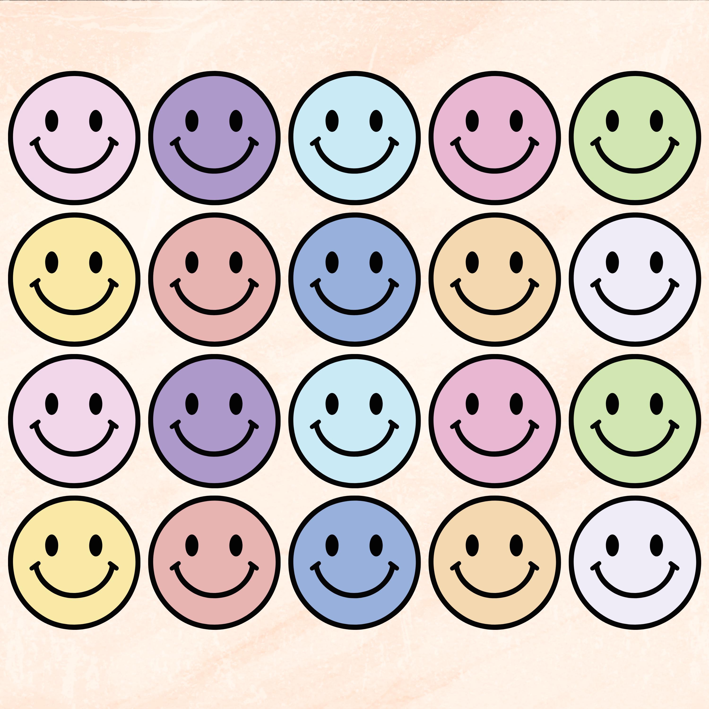 Smiley Face Sticker Labels Emoji Happy Face School Planner Laptop Water ...