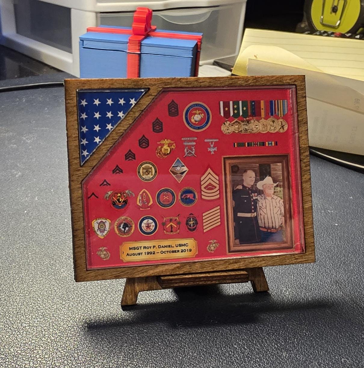 Mini Military Award Shadow Box | Gift | Ornament | Retirement