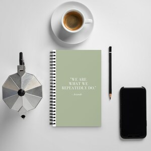 Inspirational, motivational business entrepreneur Aristotle quote Spiral notebook